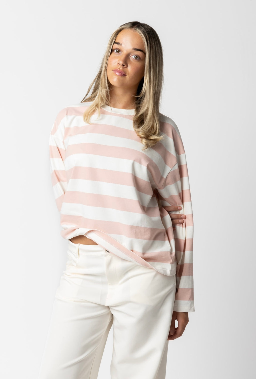 Candy Stripe long Sleeve Tee - Pink Coming Soon