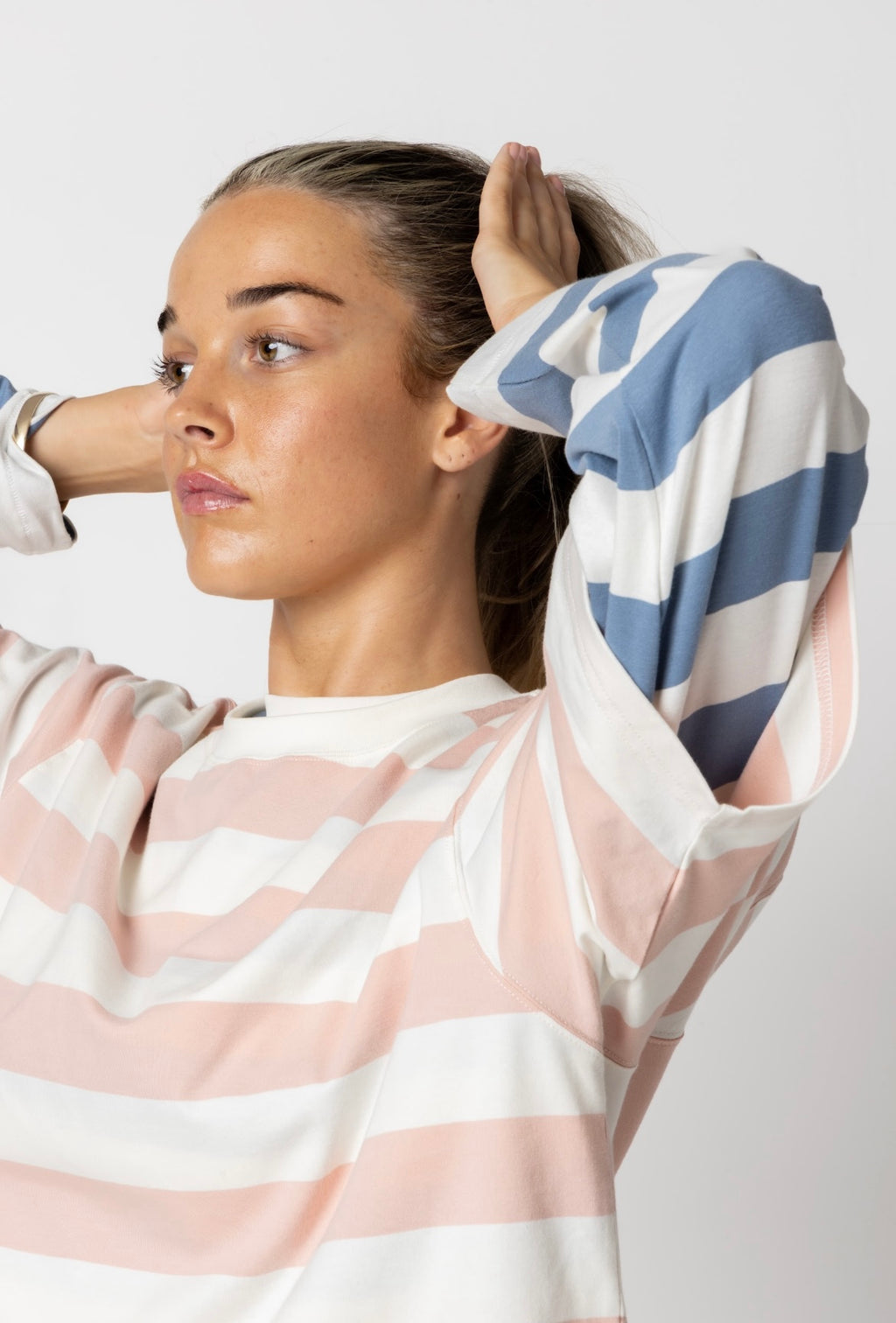 Candy Stripe long Sleeve Tee - Blue Coming Soon