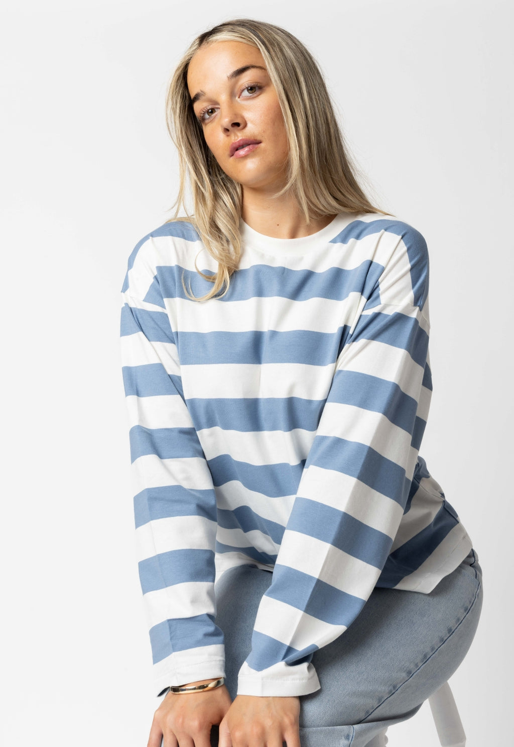 Candy Stripe long Sleeve Tee - Blue Coming Soon